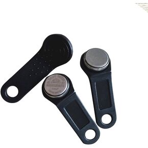 YARONGTECH Ibutton Electronic Key DS1990A-F5 Black Handle Read-only I-Button Non Magnetic TM Card IB Tags (Pack of 100)