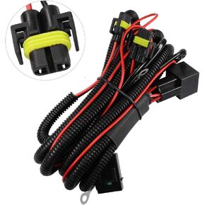 H11 H8 881 880 Relay Wiring Harness HID Conversion Kit Add-On Fog Lights DRL/Daytime Running Lamps LED