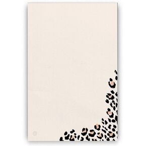 Cheetah Animal Print Blank Notepad, 4x6 in, 100 Sheets