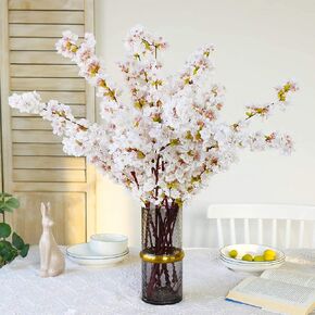 3Pcs Artificial Cherry Blossom Flowers Fake Flowers Arrangements for Home Wedding Office Decoration-31 Inch