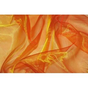 Organza Fabric 5 Yard Bridal Solid Sheer Organza Fabric Bolt for Wedding Dress, Fashion, Crafts, Decorations Silky Shiny Organza 44" - (Yellow)