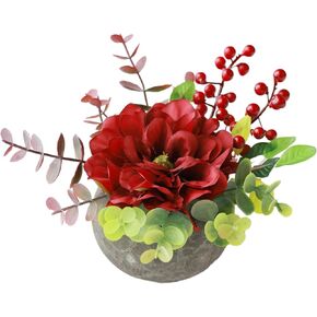 Small Artificial Flowers Potted Plant Fake Flower Realistic Silk Yellow Sunflower and Greenery with Vase for Table Decor Centerpiece Office Desk Shelves Living Room Decorations (S-Yellow)