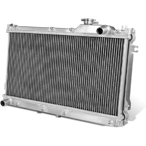 DNA Motoring RA-MM90-2 2-Row Full Aluminum Radiator, 1 Pack,Metallic