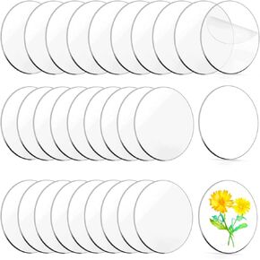 30 Round Acrylic Blanks, Acrylic Discs for DIY Craft (2 Inch)