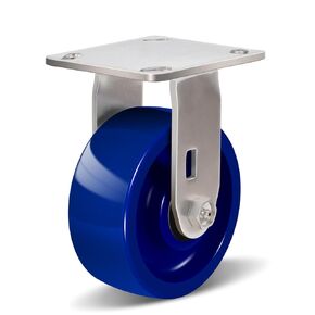 5"x2" Industrial Swivel Caster ，Load Capacity 800 lbs per Wheel，Heavy Duty Non-Marking Solid Polyurethane Wheel for Bakery, Hospitals, Pharmaceutical Labs(1 Pack)