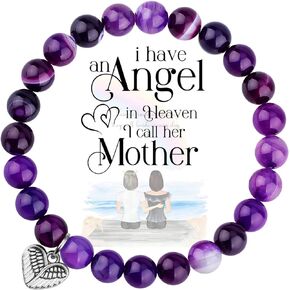Sympathy Gifts for Loss of Mom,Memorial Gifts for Loss of Mother,Memory Bracelets for Loss Loved One,Remembrance Bangle for Loss of Mother,Grief Gift,You Are Always in My Heart