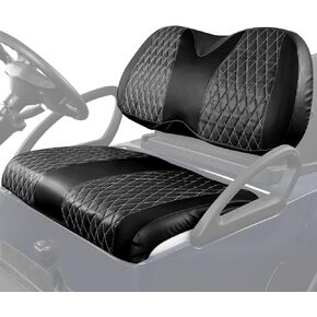 KEMIMOTO Golf Cart Diamond Seat Covers Compatible with Club Car Precedent, Tempo, and Onward OEM Golf Carts Front Seat, No Staple Gun Needed, Black
