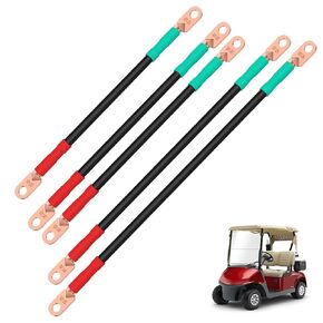 10L0L Golf Cart Battery Cables Wiring Kit for EZGO RXV2 Models 2 Gauge Battery Wires with Main Positive and Negative Cables,5PCS- 11" *1,14" *2,25" *1,32" *1(2022 Upgrade)