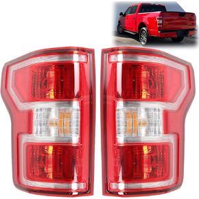 Tail Lights Brake Lamps Clear Lens Left & Right Side Replacement for 2018 2019 2020 F150