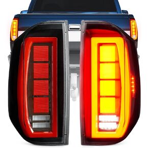 LED Tail Light (Smoke) + 3rd Brake Light (Red) Kit for Toyota Tundra 2014-2018, Taillight Assembly High Mount Stop Light Replacement 3 Pcs