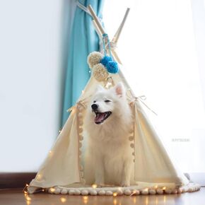 Rabbit Hideaway - Cozy Small Dog Bed - Stylish Cat Teepee - Cute Tent for Bunny, Puppy, Guinea Pig and Small Animals - Made with 100% Cotton, Hypoallergenic - Pet Accessories for Indoor