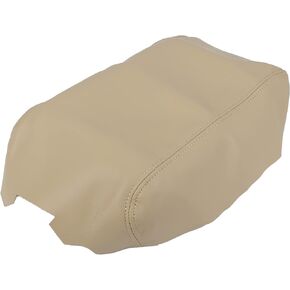 X AUTOHAUX Car Center Console Lid Armrest Seat Box Cover Protector Replacement Microfiber Leather for Nissan Maxima 2009-2014 Beige