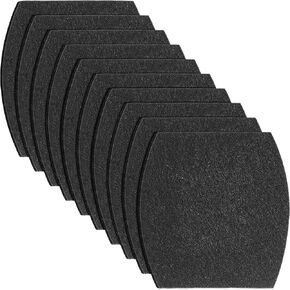 10 Pcs 6.3 x 5.91 Inches Cat Litter Box Replacement Filters Compatible with Petmate Booda Clean Step, Activated Carbon Charcoal Filters to Absorbs Odors and Controls Damp for Keeping Fresh