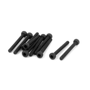 uxcell M10 x 40mm 12.9 Alloy Steel Bolt Cap Point Hex Socket Head Screws Black 6pcs