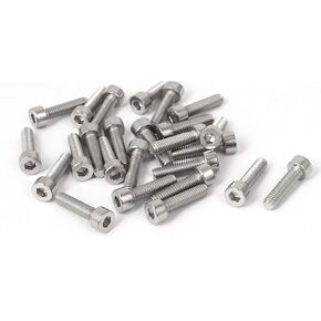 uxcell® M4x16mm 20mm Length 316 Stainless Steel Hex Socket Head Cap Screws Bolts 25 Pcs