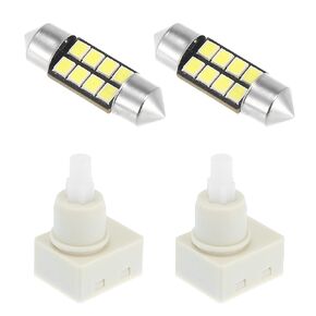 X AUTOHAUX 2Pcs Dome Lamp Switch with 2Pcs White LED Bulbs 34404-SDA-A21 34404-SDA-A22D3 924-798 Roof Map Light Overhead Lights for Honda CR-V Odyssey Accord Pilot Ridgeline for Ram 1500