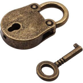 1Set Vintage Antique Style Mini Archaize Classic Padlocks Key Lock with Keys Keyed Padlocks