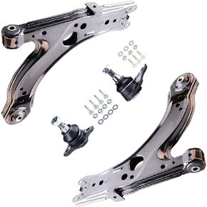 SCITOO 4pcs Front Suspension Kit Lower Control Arm Lower Ball Joint Fit 1999-2004 For Volkswagen For Golf 1999-2004 For Volkswagen For Jetta 1998-2007 For Vw Type-1