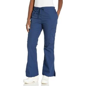 Women's Ladies Navy Simply Soft Flare Cargo Pant