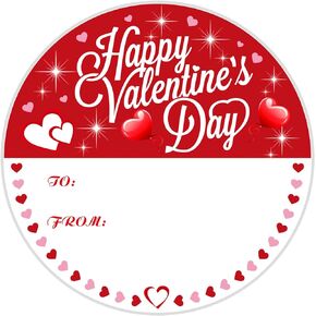 60PCS Valentines Stickers, Valentines Day to from Stickers, Valentines Day Gift Stickers 2 Inch Valentine's Day Stickers Valentine Gift Tag Stickers,Love Heart Stickers for Valentines Day