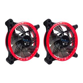 APEVIA 212L-CGN 120mm Silent Dual Rings Green LED Fan with 32 x LEDs & 8 x Anti-Vibration Rubber Pads (2 Pk)