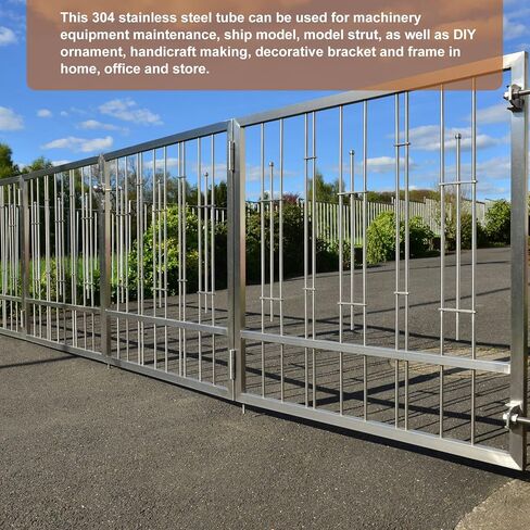 8mm x 0.2mm x 250mm(ODxWall TxL) 304 Stainless Steel Tube - 1Pack - Good for Machinery Equipment - Polished Metal Tubing in Saudi Arabia