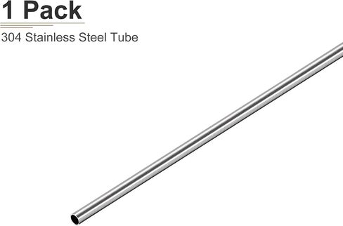8mm x 0.2mm x 250mm(ODxWall TxL) 304 Stainless Steel Tube - 1Pack - Good for Machinery Equipment - Polished Metal Tubing in Saudi Arabia