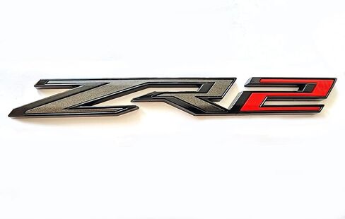 3pack Fender Rear ZR2 Emblems Badges Letter ZR2 Compatible with Replacement for Silverado Colorado 84865797 OEM (Black Red) in Saudi Arabia