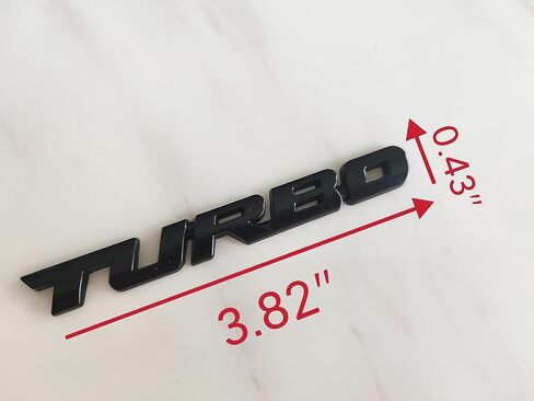 3D Turbo Advanced Car Side Fender شعار خلفي لصندوق السيارة ملصق مناسب لتزيين السيارة (فضي) in Kuwait