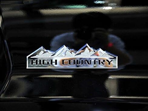 1x Genuine Chrome High Country Emblem Badges Door Tailgate 3D Nameplate for Silverado 1500 2500Hd Sierra 3500Hd OEM Glossy in Saudi Arabia