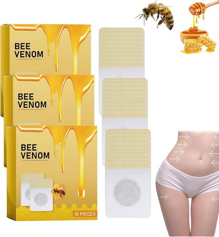 Bee Venom Patches, Bee Venom Lymphatic Drainage Patches, Bee Venom Lymphatic Drainage Patches for Women & Men, Bee Venom Patches(3 Bags/30pcs) in Saudi Arabia