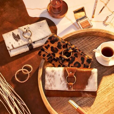 Myra Bag Women's Wallets - White Alone RFID Blocking Wallet for Women, Black and White Cowhide Hairon and Leather Wallets for Women, Credit Card Holder for Women, Ladies Wallet in Saudi Arabia