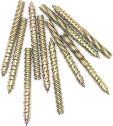 Hanger Bolt M6x60 Double Headed Bolt Self-Tapping Screw for Furniture 10Pcs, Bronze in Saudi Arabia