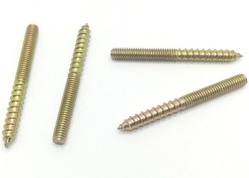 Hanger Bolt M6x60 Double Headed Bolt Self-Tapping Screw for Furniture 10Pcs, Bronze in Saudi Arabia