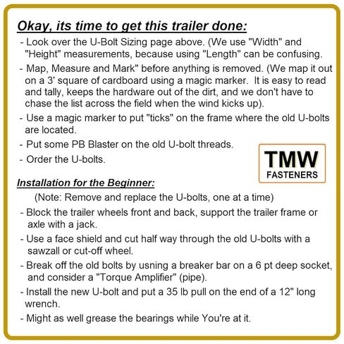 (8) 304 مسامير على شكل حرف U مربعة من الفولاذ المقاوم للصدأ بقطر 1/2 بوصة × عرض داخلي 3-1/16 بوصة × ارتفاع داخلي 4-5/16 بوصة مع صواميل قفل SS 304 وغسالات للقوارب ومقطورات المرافق المصنوعة في الولايات المتحدة الأمريكية. in Kuwait