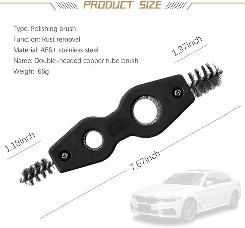 1 PC Four-in-one Car Starter Terminal Cleaner Replacement, Metal Vehicle Pile Head Brush Tool, Universal Automotive Tube Cleaning Brush Accessories for Marine Car Truck SUV RV (Red) in Saudi Arabia