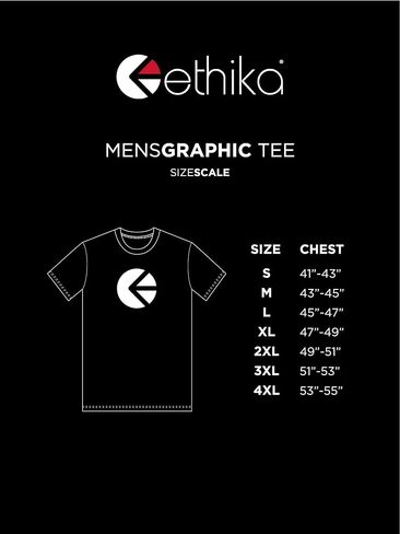 Ethika Men's Graphic Tee | Stencil -Black- in Saudi Arabia