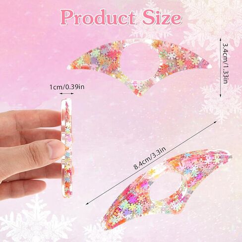 2 PCS Book Page Holder for Reading, Glitter Thumb Bookmark Transparent Book Page Holder Handmade Resin Ring Book Opener Book Accessory Gift for Literary Book Lover Teacher Bookworm Student in Saudi Arabia