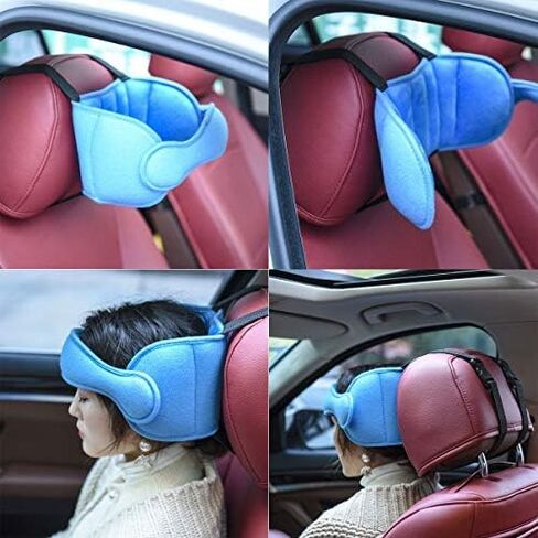 Adjustable Car Seat Head Support Band for Children/Adult,Offers Comfortable Safe Sleep Solution and Safety Protection,Neck Support(Light Blue) in Saudi Arabia