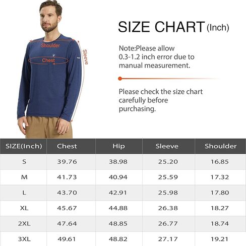 قمصان رياضية للرجال بأكمام طويلة بعامل حماية من أشعة الشمس 50+، قمصان رياضية سريعة الجفاف للجري والصيد والمشي لمسافات طويلة in Kuwait