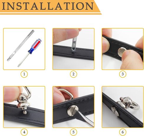 Moicstiy 6Set D-Ring Head Button Studs Solid Brass Button Stud Screws 360 Degree Rotating D-Ring Leather Button Nail Rivet with Punch for Bag, Belt, Craft, DIY Decoration (Antique Bronze, Small D) in Saudi Arabia