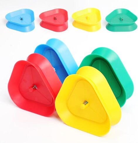 4 Set Playing Card Holders -4 Colors Ideal for Playing Cards,Holds Up to 15 Poker Cards Hands-Free Triangle Perfect for Kids and Adults-Cards Not Included in Saudi Arabia
