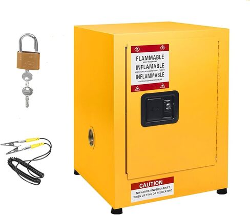 17" x 17" x 18" Galvanized Steel Safety Cabinet, Flammable Liquids Storage Cabinet Fireproof Leakproof Cabinet for Industry and Home in Kuwait