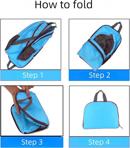 Packable Backpack - Lightweight Durable Waterproof Small Foldable Hiking Backpack for Versatile Usage - Black in Saudi Arabia