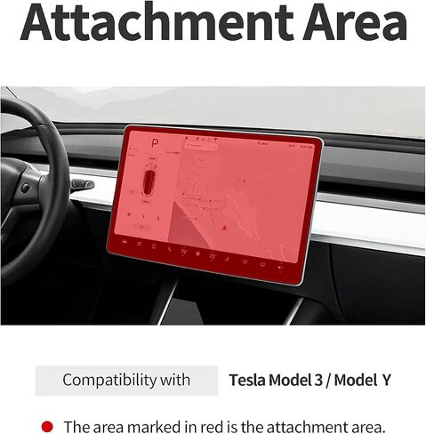 skoko [2 قطعة واقي شاشة مركزي مضاد للوهج متوافق مع Tesla Model 3 / Model Y، سهل التركيب، مضاد للوهج غير لامع، مضاد لبصمات الأصابع، ملمس ناعم in Saudi Arabia