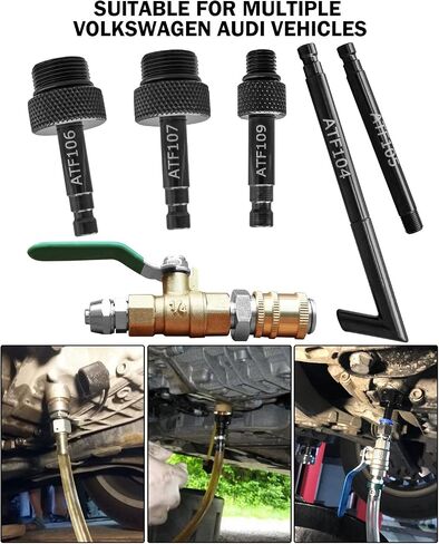 محول حشو زيت ناقل الحركة الأوتوماتيكي من TIKSCIENCE مناسب لسيارة VW Audi 09G 01J 722.9 CVT DSG ATF Benz 722.9 استبدال VAS6262-2، VAS5162-1، VAG1924/1 مجموعة الحشو اليدوية in Saudi Arabia