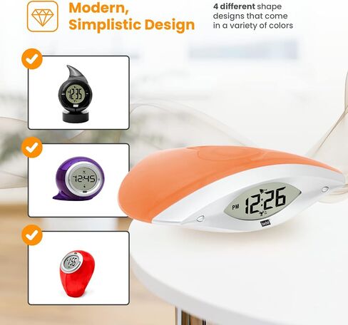 – Recyclable & Eco-Friendly Water Clock – Alarm Clock Without Batteries or Electricity – Clock for Bedroom – Easy to Set Modern Clock – Clocks with Fun Design – Water Powered Clock – 4"x 3 ½" in Saudi Arabia