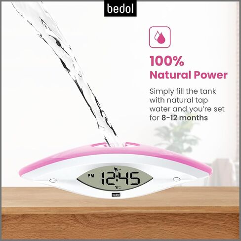 – Recyclable & Eco-Friendly Water Clock – Alarm Clock Without Batteries or Electricity – Clock for Bedroom – Easy to Set Modern Clock – Clocks with Fun Design – Water Powered Clock – 4"x 3 ½" in Saudi Arabia