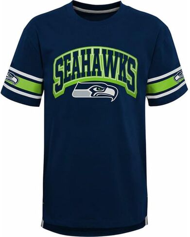 NFL Kids Youth 8-20 Victorious Team Color Cotton Primary Logo Short Sleeve Fashion Official Football T-Shirt in Saudi Arabia