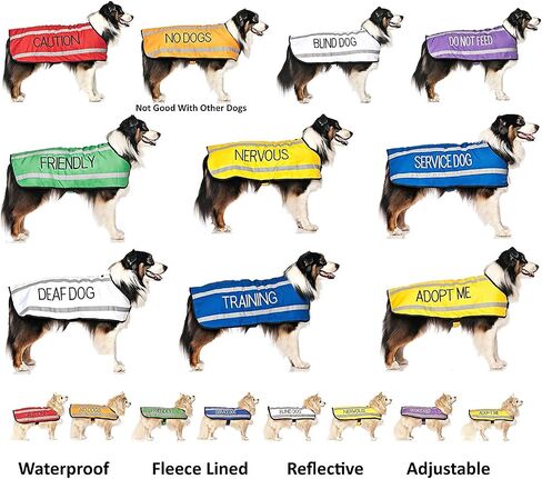 Limited Caution (Do Not Approach) Red Color Coded Non-Pull Front and Back D Ring Padded and Waterproof Vest Dog Harness Prevents Accidents by Warning Others of Your Dog in Advance (L) in Saudi Arabia